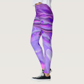 Roze Acrylkleurig Paars, vloeiend kunstschilderbaa Leggings (Links)