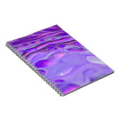 Roze Acrylkleurig Paars, vloeiend kunstschilderbaa Notitieboek (Rechterzijde)