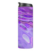 Roze Acrylkleurig Paars, vloeiend kunstschilderbaa Thermosbeker (Geroteerd rechts)