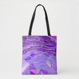 Roze Acrylkleurig Paars, vloeiend kunstschilderbaa Tote Bag