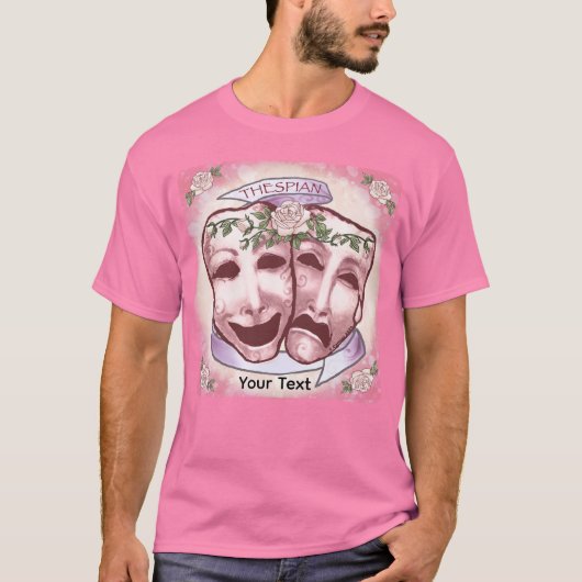Roze Actormaskers T-shirt (Voorkant)