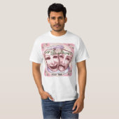 Roze Actormaskers T-shirt (Voorkant volledig)