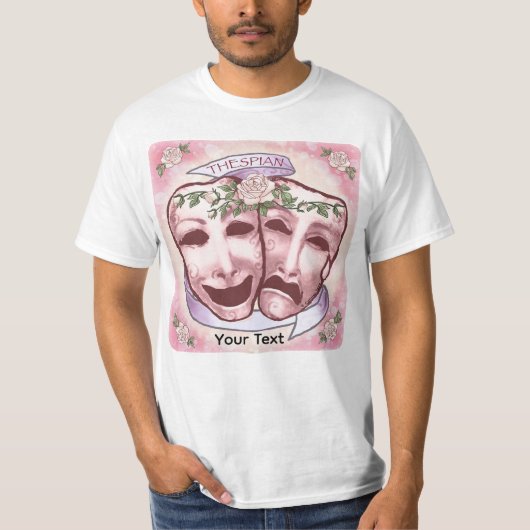 Roze Actormaskers T-shirt (Voorkant)