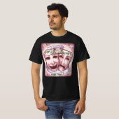 Roze Actormaskers T-shirt (Voorkant volledig)