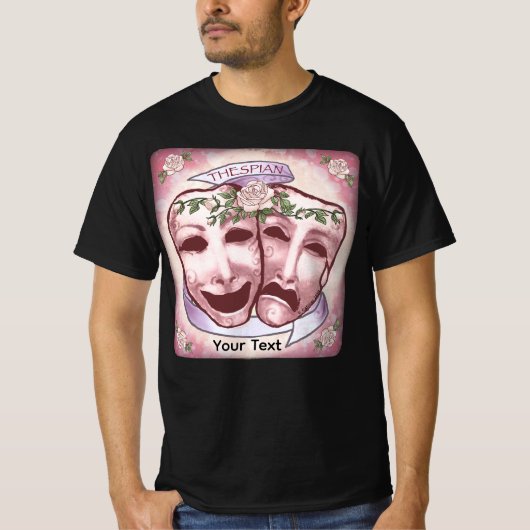 Roze Actormaskers T-shirt (Voorkant)