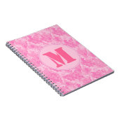 Roze ACU Camo Camouflag Monogram Initiaal Notitieb Notitieboek (Rechterzijde)