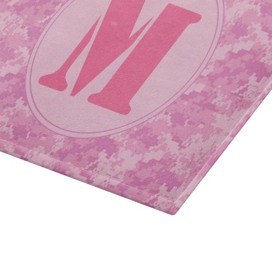 Roze ACU Camoufl Monogram Glazen snijvlak Snijplank (Hoek)