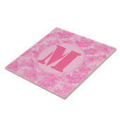 Roze ACU Camouflage-monogram voor camouflage Tegeltje (Zijkant)
