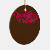 Roze ademhalingstherapie Therapie Manuscript RT RT Keramisch Ornament (Rechts)