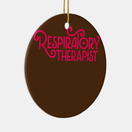Roze ademhalingstherapie Therapie Manuscript RT RT Keramisch Ornament (Rechts)