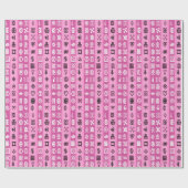 Roze Adinkra Stripes Cadeaupapier (Vlak)