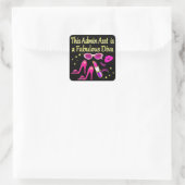 ROZE ADMIN ASST DIVA ONTWERP VIERKANTE STICKER (Tas)