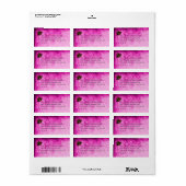  roze Adresetiketten Etiket (Full Sheet)