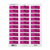 Roze Adresetiketten Etiket (Full Sheet)