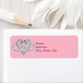 Roze Adresetiketten met oneindigheid Etiket (Insitu)