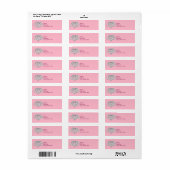 Roze Adresetiketten met oneindigheid Etiket (Full Sheet)