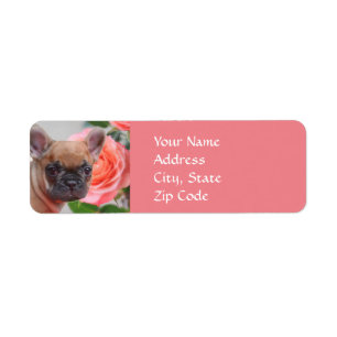 Roze adresetiketten van Bulldog Etiket