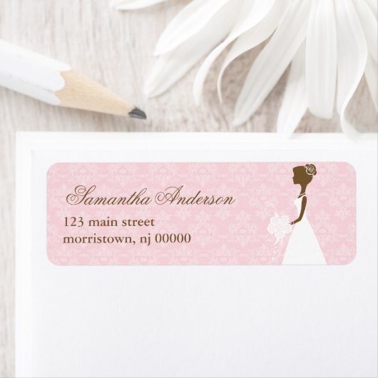 Roze Adresetiketten Vrijgezellenfeest Etiket (Insitu)