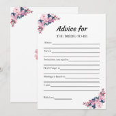 Roze Advies voor de Bruid Vrijgezellenfeest Game K Kaart (Voorkant / Achterkant)