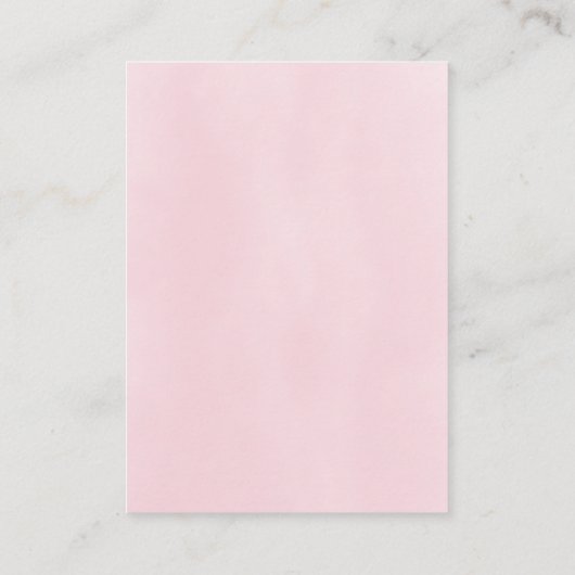 Roze advies voor mama Baby shower Informatiekaartje (Achterkant)