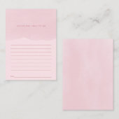 Roze advies voor mama Baby shower Informatiekaartje (Voorkant / Achterkant)
