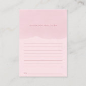 Roze advies voor mama Baby shower Informatiekaartje (Voorkant)