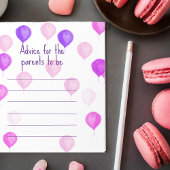 Roze  advies voor nieuwe ouders op baby shower notitieblok