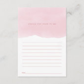 Roze advies voor waterverf bij de moeder Baby show Informatiekaartje (Voorkant)