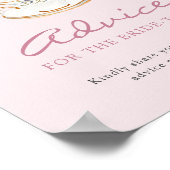Roze Adviesposter Poster (Hoek)