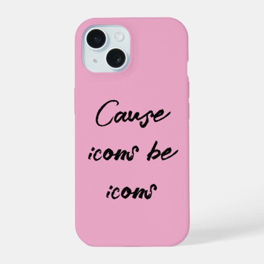 Roze Aesthetische iPhone 15 Pro Hoesje Case (Achterkant)