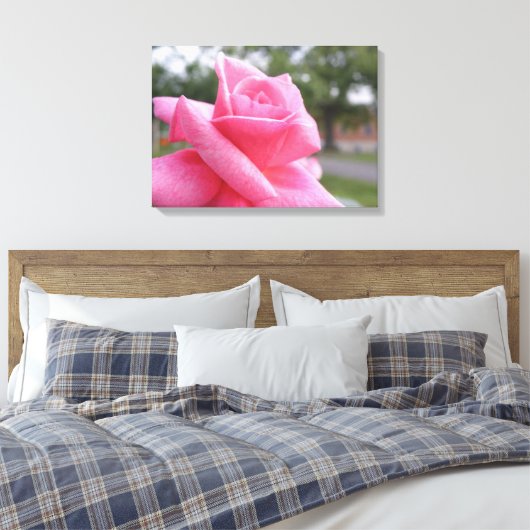 Roze afbeelding canvas afdruk (Insitu (Slaapkamer))