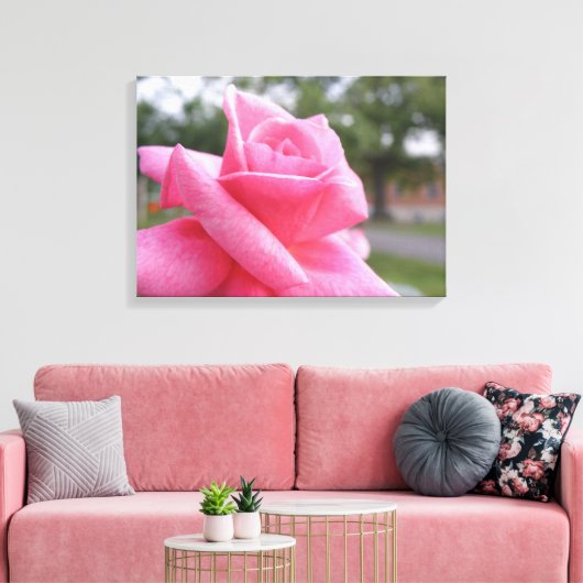 Roze afbeelding canvas afdruk (Insitu (Woonkamer))