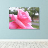 Roze afbeelding canvas afdruk (Insitu (Houten vloer))
