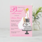 Roze afbeelding op Roze Moderne Vrijgezellenfeest  Kaart (Staand voorkant)