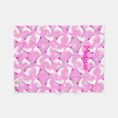 Roze afbeelding Schaats Patroon Cute Kawaii Person Fleece Deken (Voorkant (Horizontaal))