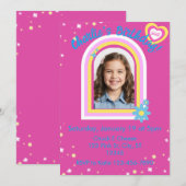  roze Afbeelding verjaardag Kaart (Voorkant / Achterkant)