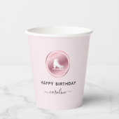 Roze afbeelding Verlichtingsdag Roos Gold Ice Scha Papieren Bekers (Voorkant)