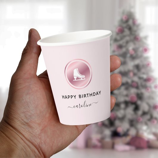 Roze afbeelding Verlichtingsdag Roos Gold Ice Scha Papieren Bekers