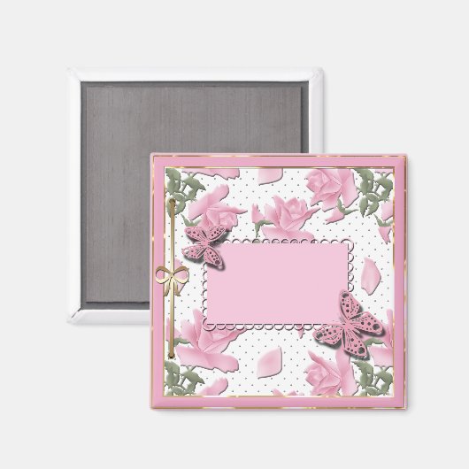 Roze afdekking magneet (Voorkant / Achterkant)