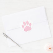 Roze afdruk hart sticker (Envelop)