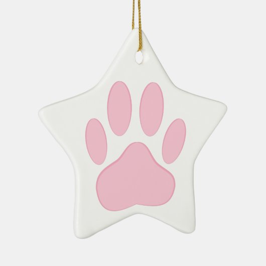 Roze afdruk keramisch ornament (Rechts)