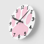 Roze afdruk ronde klok (Hoek)