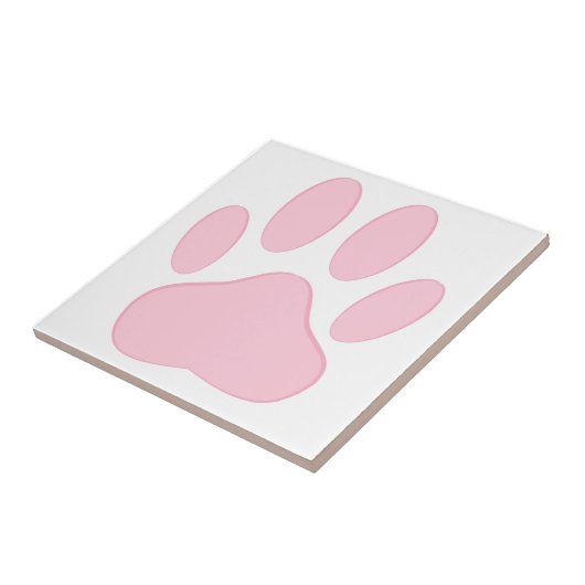 Roze afdruk tegeltje (Zijkant)