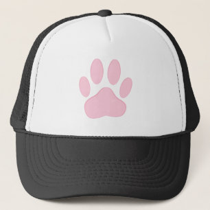 Roze afdruk trucker pet