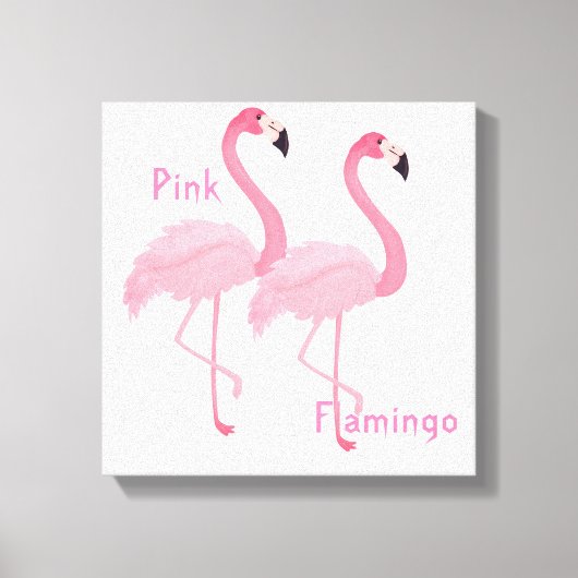 Roze afdruk van Flamingo Canvas (Voorkant)