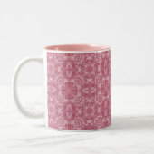 Roze afdrukMok Tweekleurige Koffiemok (Links)
