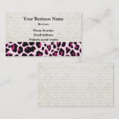 Roze afdrukpatroon visitekaartje (Voorkant / Achterkant)