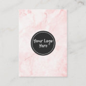 Roze afneembare Kaart met minimale aardebedekking Visitekaartje (Achterkant)