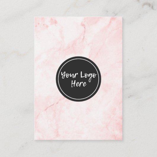 Roze afneembare Kaart met minimale aardebedekking Visitekaartje (Achterkant)
