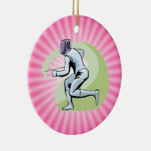 Roze afrasteringen keramisch ornament (Rechts)